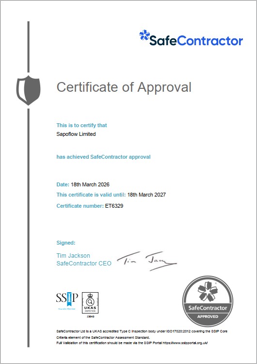 SafeContractor Certificate